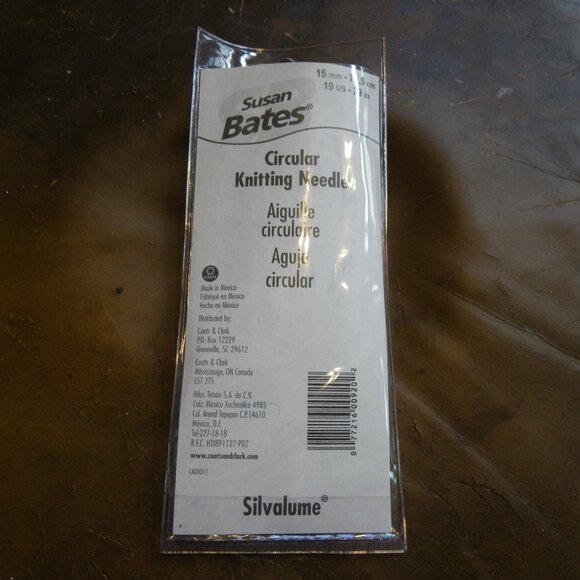 Susan Bates Plastic Circular No 19 Knitting Needles 29" - Picture 2 of 2